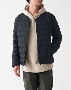 Uniqlo collarless sales down jacket