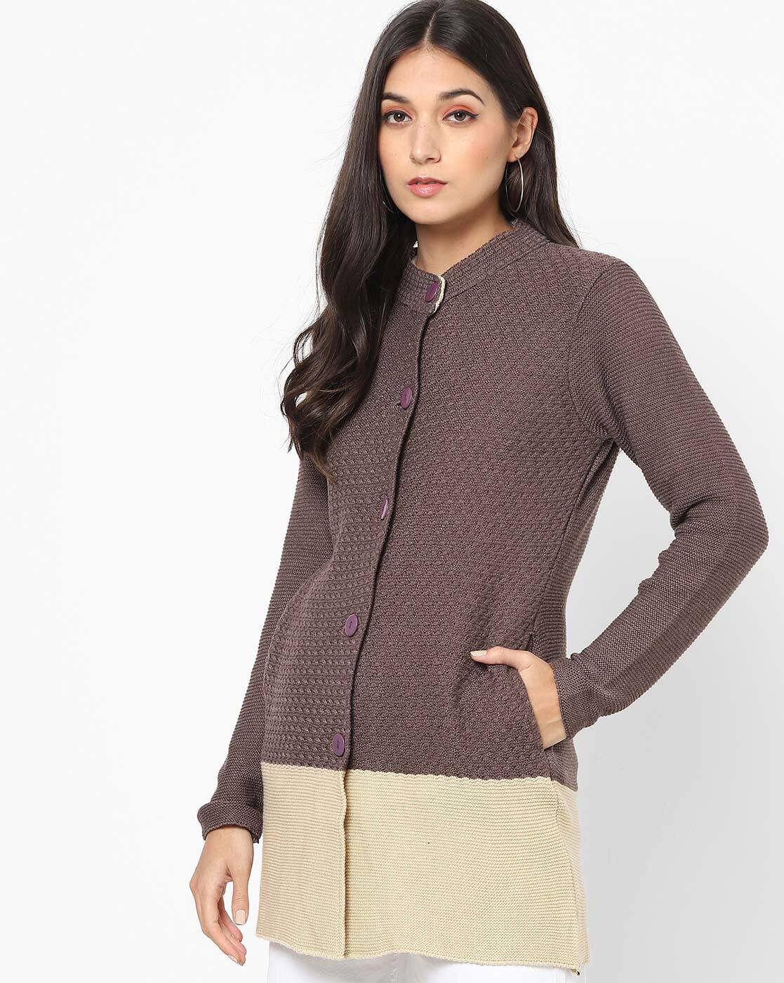 chocolate brown womens cardigan