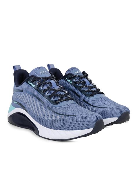 blue sports shoes