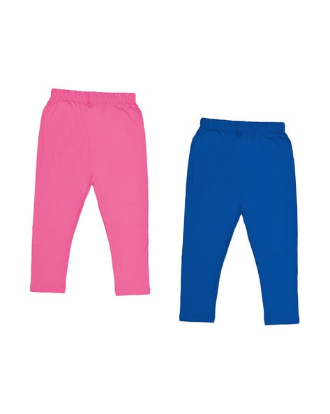 Buy Blue & Pink Trousers & Pants for Girls by INDIWEAVES Online