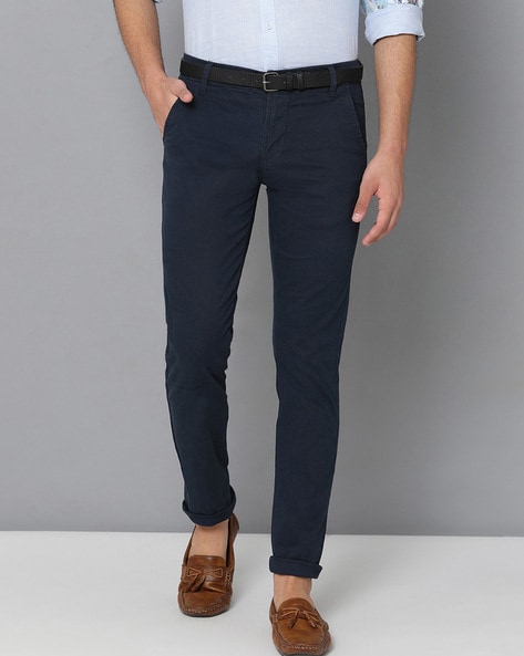 dark blue slim fit chinos