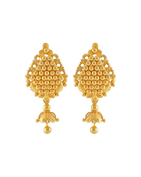 Gold Earrings for Women -Gold screw back Earrings -22K Gold Stud Earrings -Indian  Gold Jewelry -Buy Online