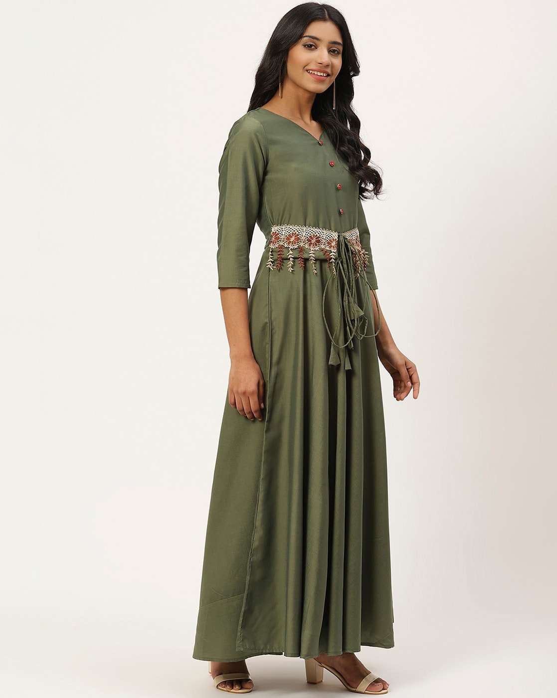 Buy Green Dresses for Women by COTTINFAB Online | Ajio.com
