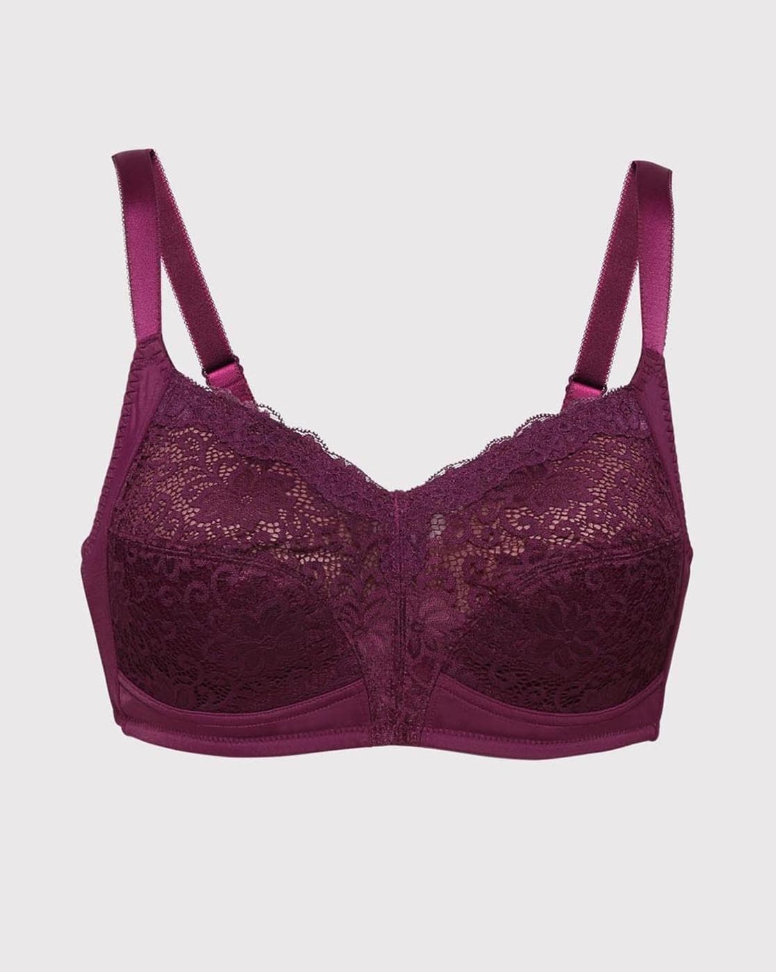 Minimiser Non-Padded Non-Wired Bra - Pickled Beet