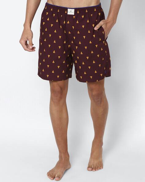 Maroon Shorts for Men by SIMON CARTER 