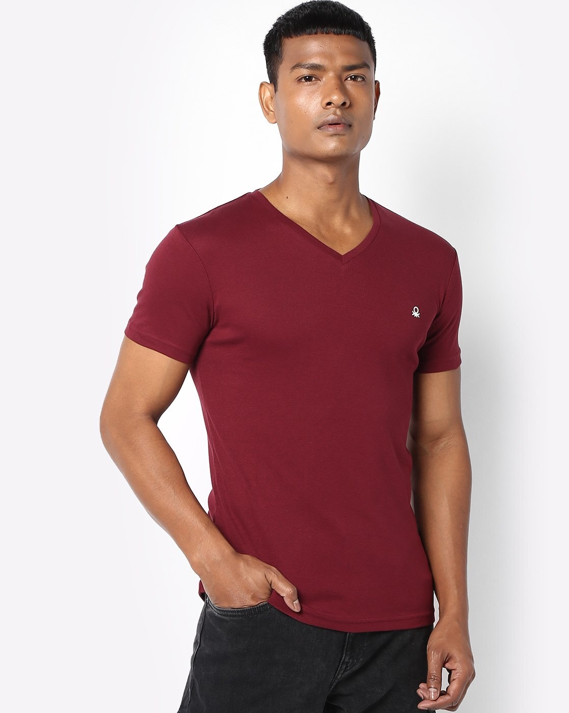 united colors of benetton v neck t shirt