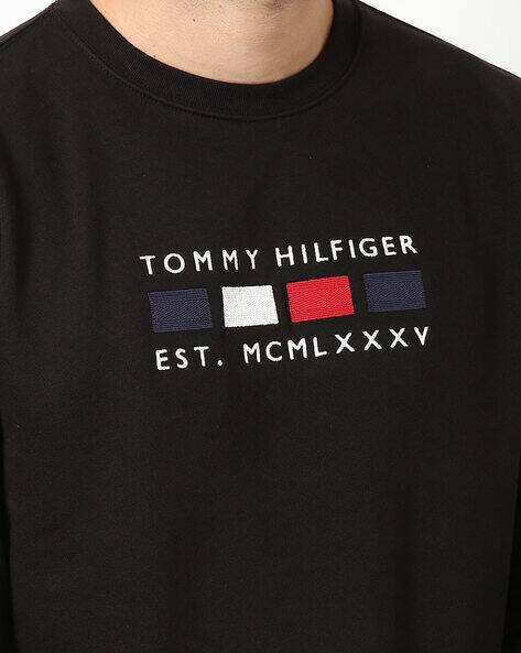 black sweatshirt tommy hilfiger
