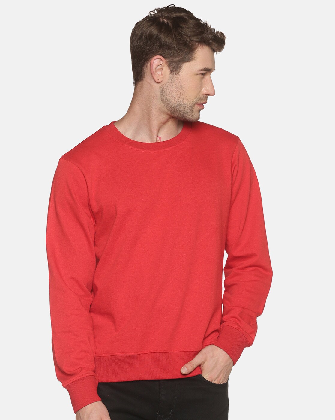 Trentz Full Sleeve Solid Men Sweatshirt - Buy Trentz Full Sleeve Solid Men  Sweatshirt Online at Best Prices in India