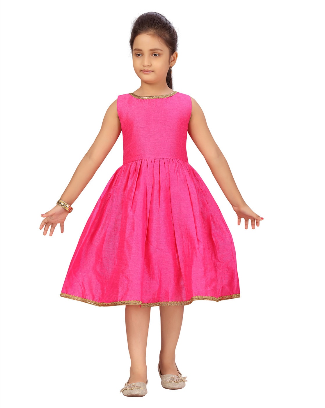 Buy Rani Pink Dresses & Frocks for Girls by AARIKA GIRLS ETHNIC ...
