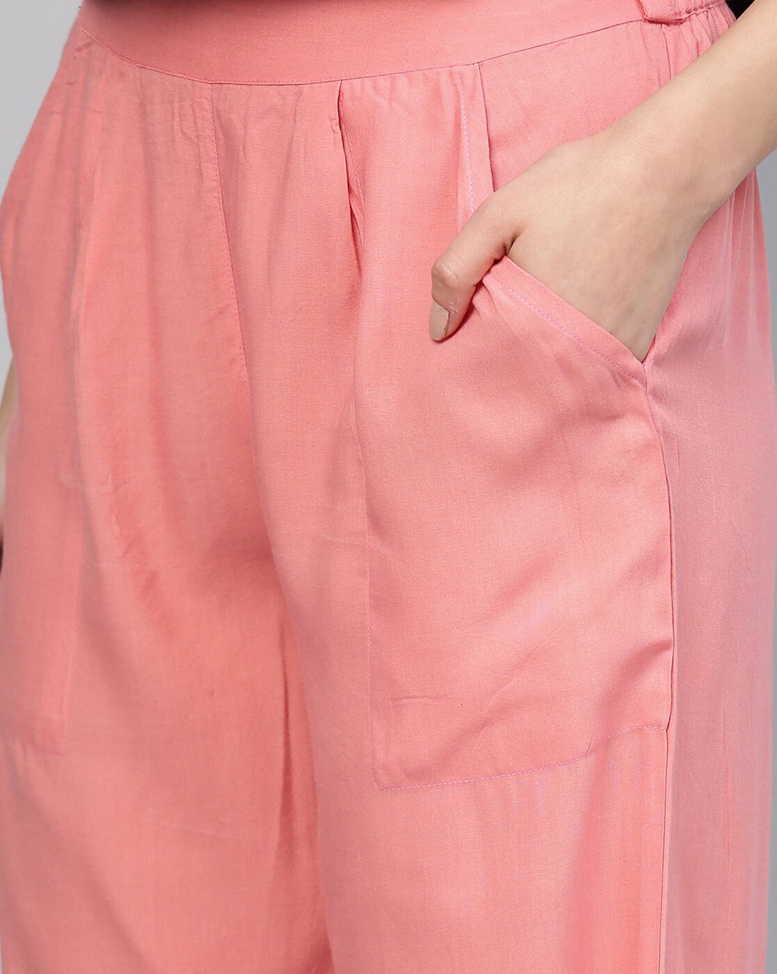 Buy Pink Trousers & Pants for Women by Jaipur Kurti Online