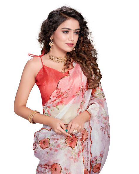 Buy White Sarees for Women by VAIRAGEE Online