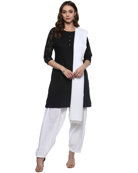Which is the perfect combination for tall women? Kurta & Palazzo or Kurti &  Patiala? - Quora