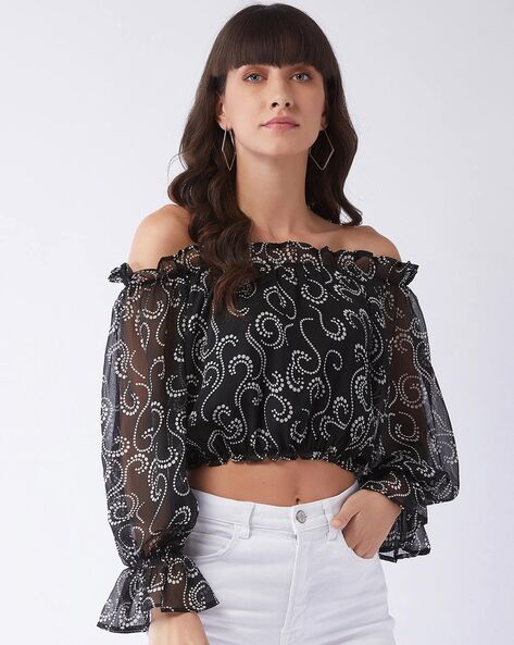 RSQ Lace Off The Shoulder Womens Long Sleeve Top