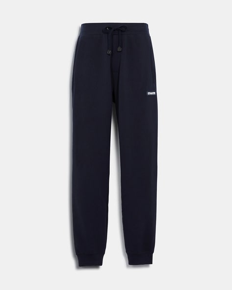 Buy Coach Slim Fit Joggers with Slip Pockets | Navy Color Men | AJIO LUXE