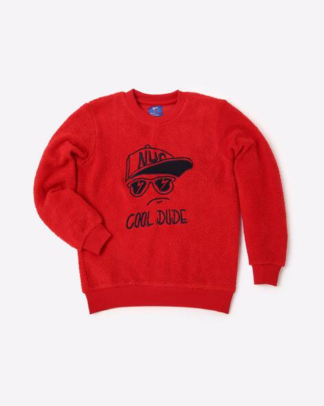 Pullover with Graphic Embroidery