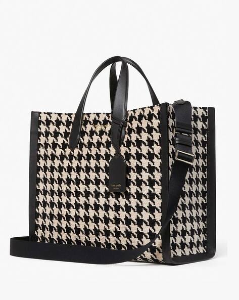 Coach City Tote with Houndstooth Print