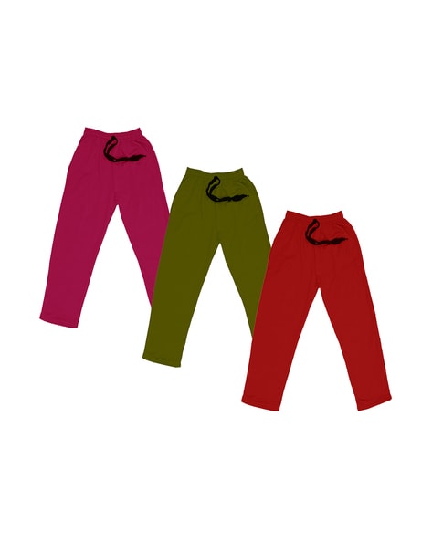 Buy Multicoloured Track Pants for Girls by INDIWEAVES Online