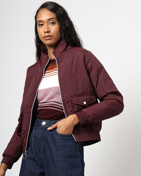 Buy Wine Red Jackets & Coats for Women by Outryt Online