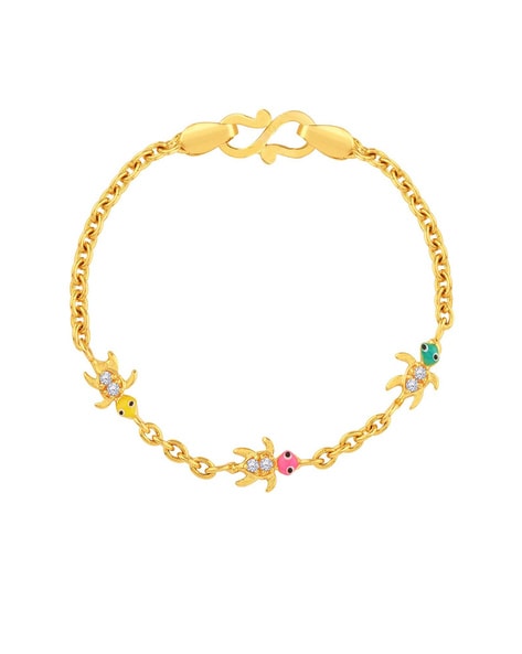Buy Yellow Gold & Green Bracelets for Women by Malabar Gold & Diamonds  Online | Ajio.com