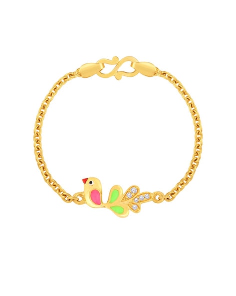 Floral Bracelet - 750/1000 pink gold, emerald, and sapphires – Les pierres  d'Anna