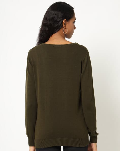 Buy Olive Green Sweaters & Cardigans for Women by Fig Online 