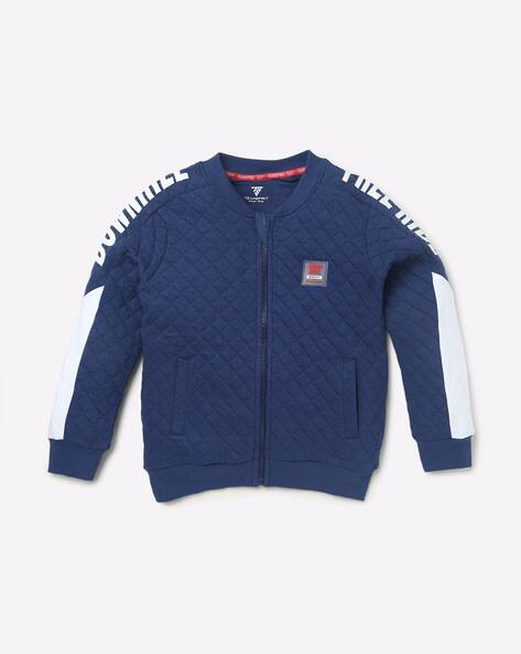 Quilted Colourblock Zip-Front Jacket