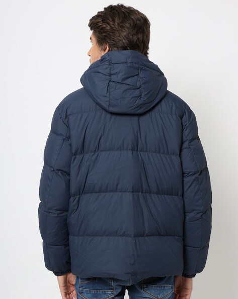 Hooded Puffer Jacket with Insert Pockets