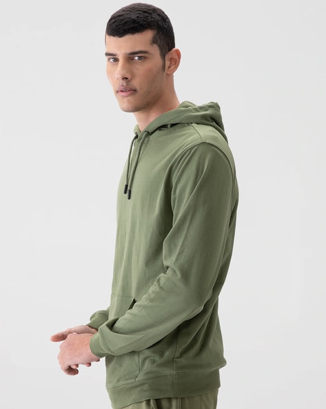 Khaki green hoodie on sale mens