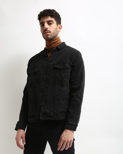 Buy Ketch Black Denim Jacket for Men Online at Rs1076  Ketch