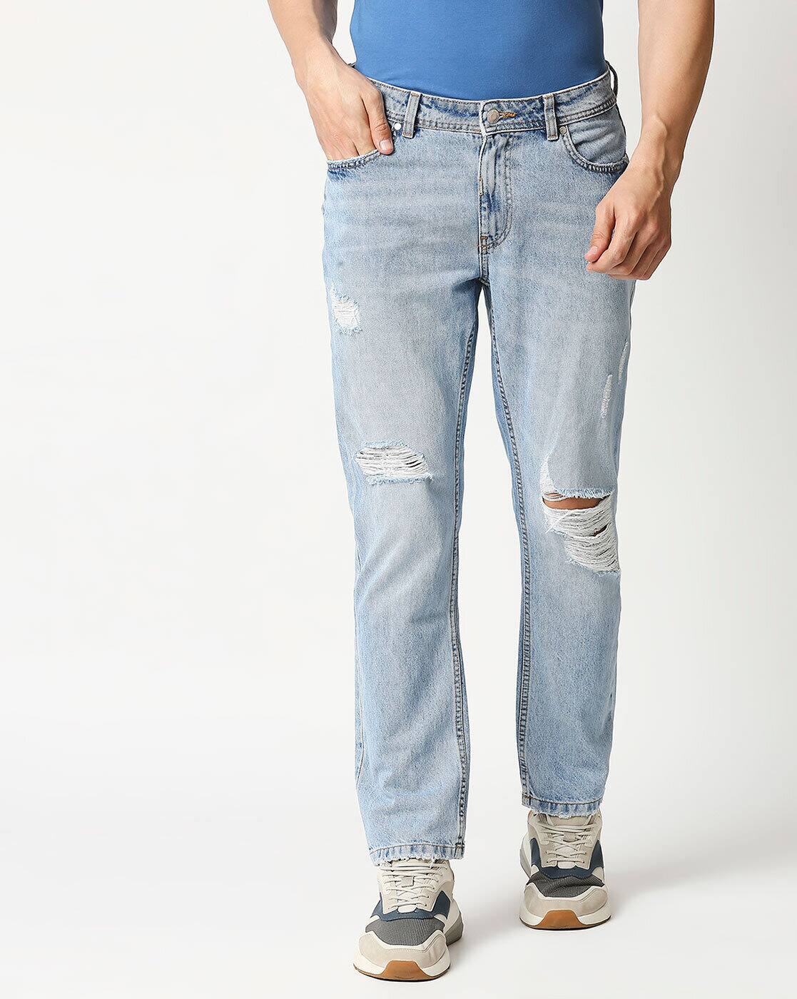 Buy Mid Blue Jeans for Men by Love Gen 