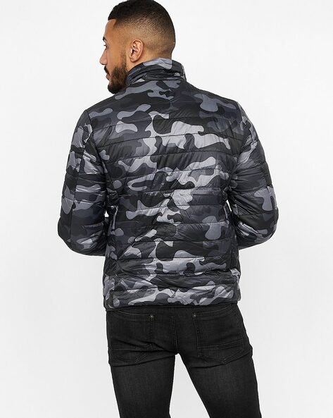 grey camo puffer jacket