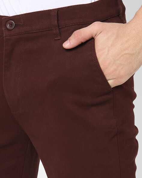 Ferrecci Men's Halo Slim Fit Flat-Front Dress Pants (Burgundy, 32x32) at  Amazon Men's Clothing store