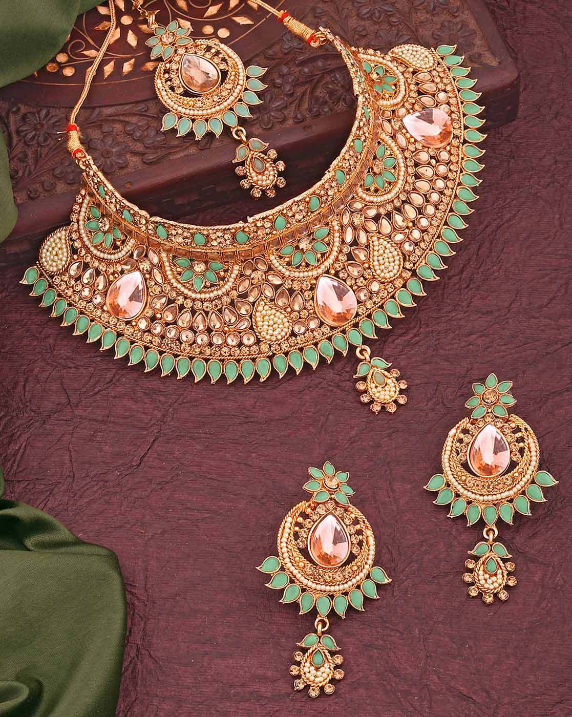 Buy Gold-Toned \u0026 Green 