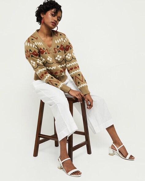 Buy Beige Sweaters & Cardigans for Women by MAX Online