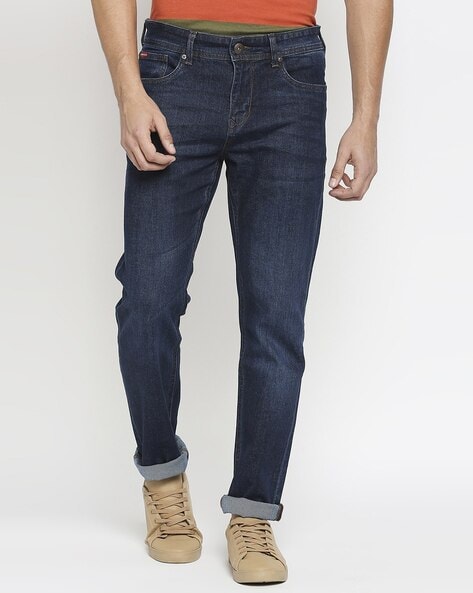 Buy Lee Cooper Men Blue Arthur Straight Fit MidRise Clean Look Stretchable  Jeans online  Looksgudin
