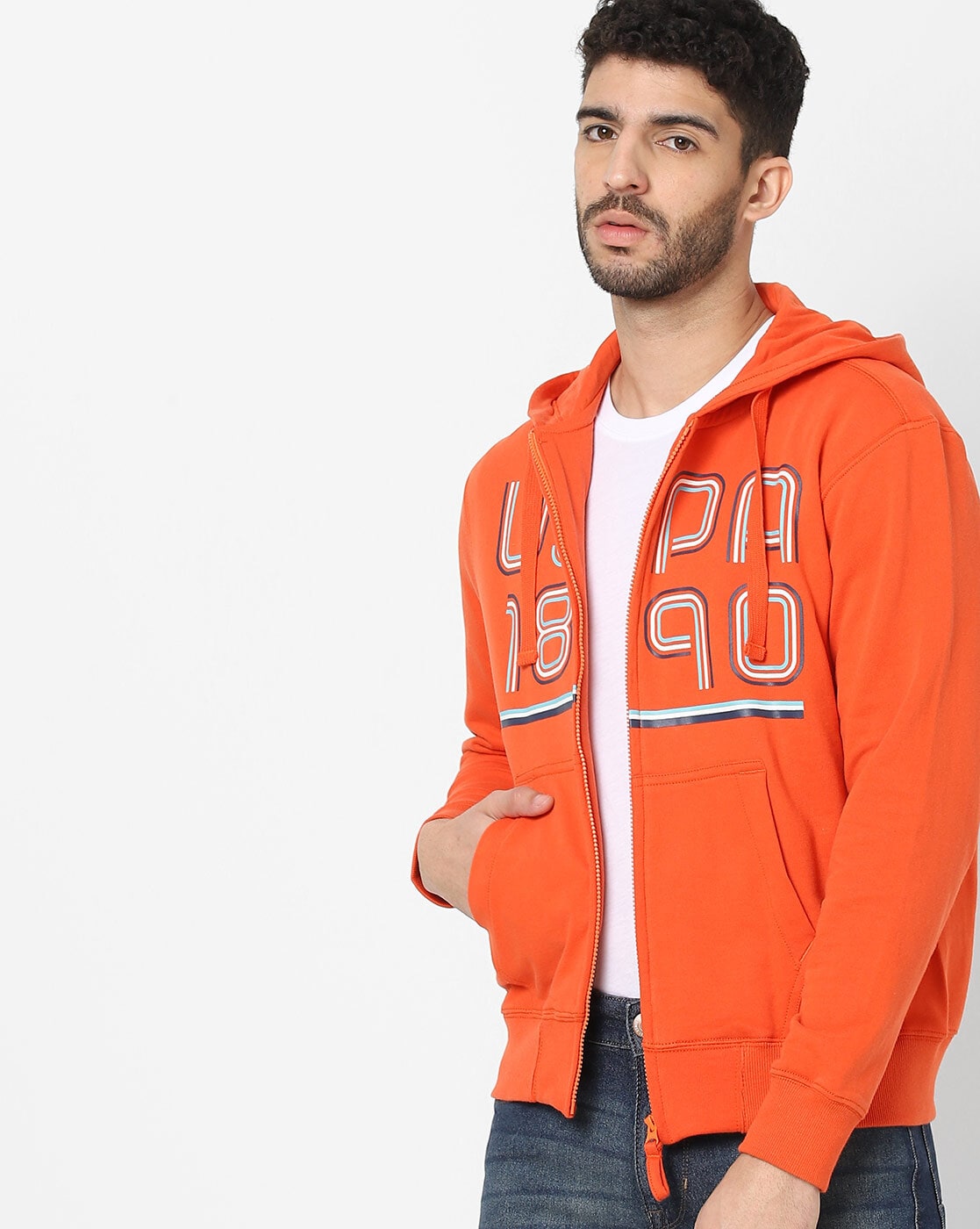 Embroidered Logo Cotton Terry Zip-up Hoodie Michael Kors |  