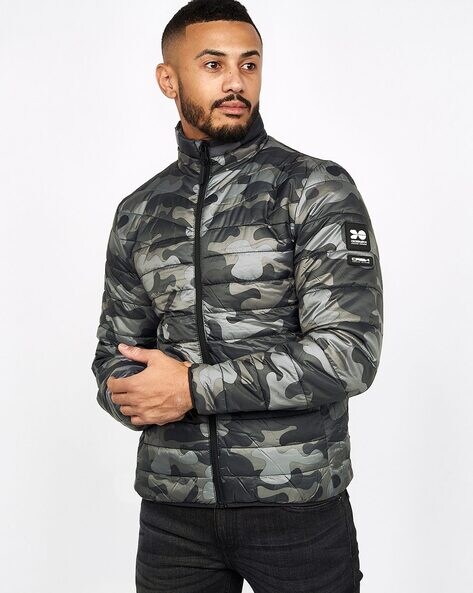 camouflage puffer coat