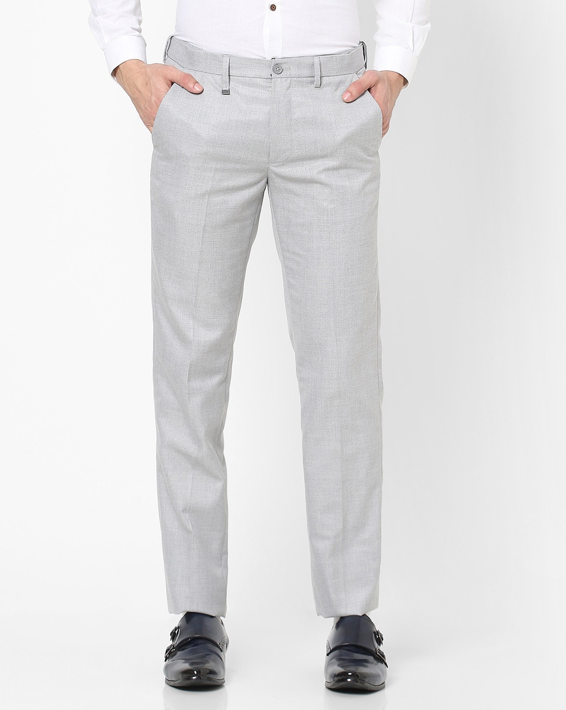 Netplay Slim Fit Men Grey Trousers  Buy Netplay Slim Fit Men Grey Trousers  Online at Best Prices in India  Flipkartcom
