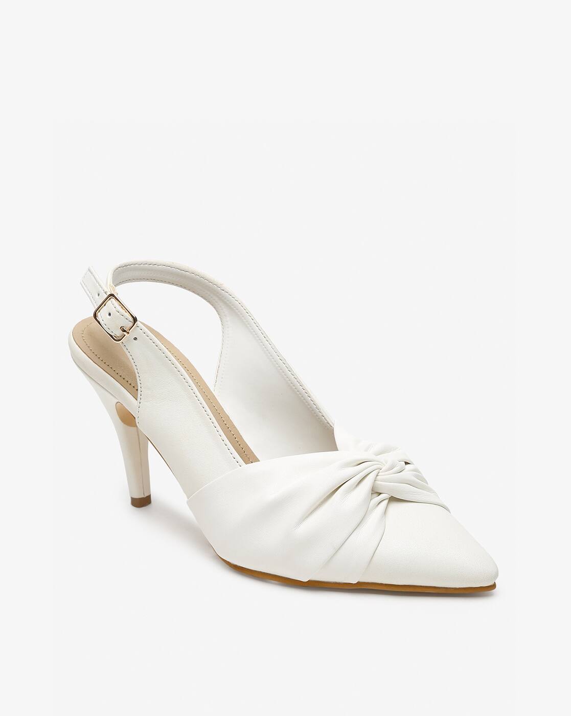 Buy White Heeled Shoes for Women by Flat n Heels Online | Ajio.com