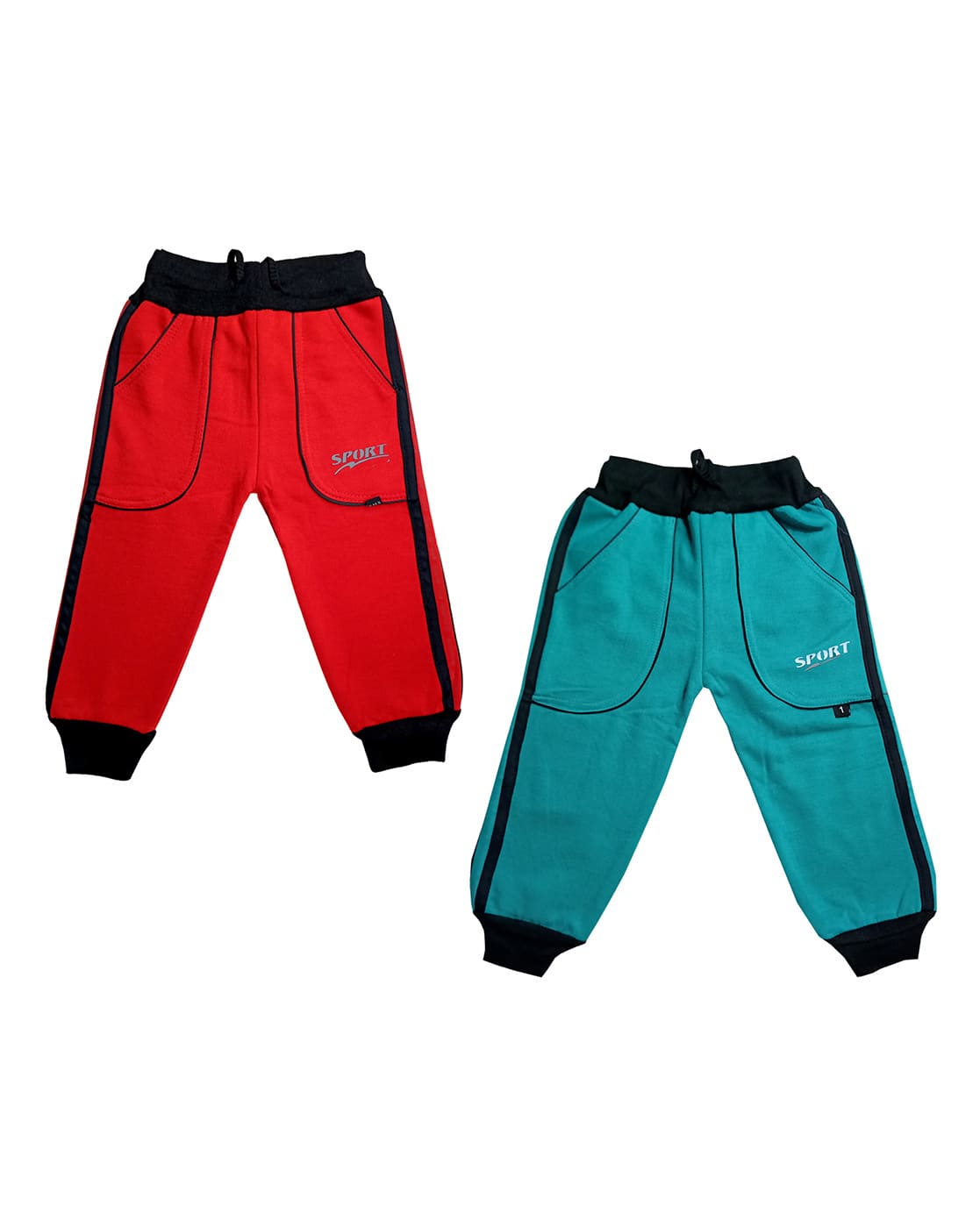 blue red track pants