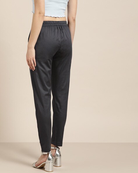 Buy Grey Trousers & Pants for Women by Jaipur Kurti Online