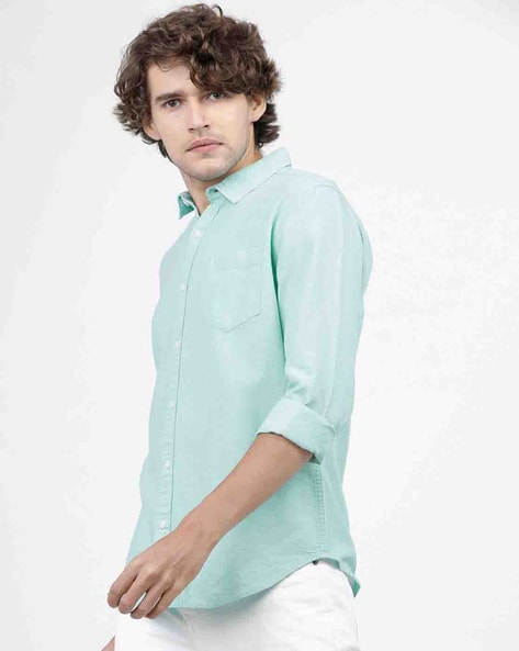 aqua blue shirt mens