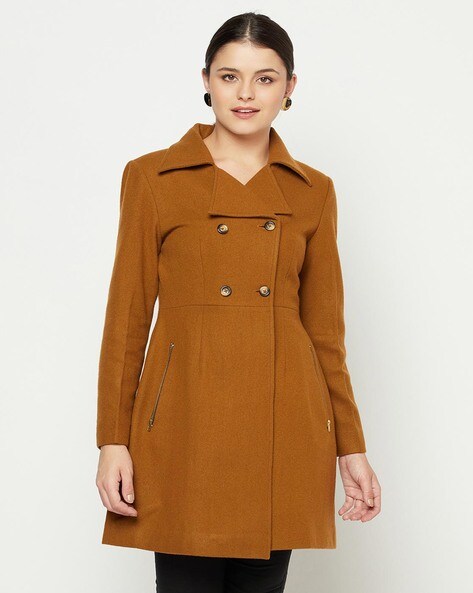 Women's on sale zippered peacoat