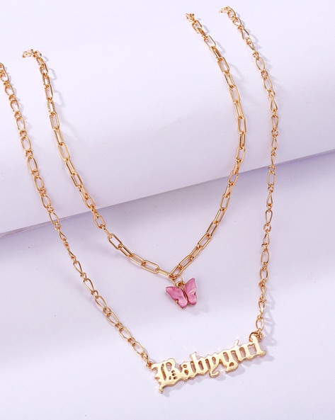 Gold necklace for hot sale baby girl