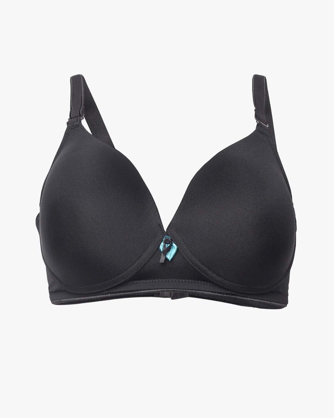 Enamor Black Under Wired Padded Plunge Bra Price in India, Full