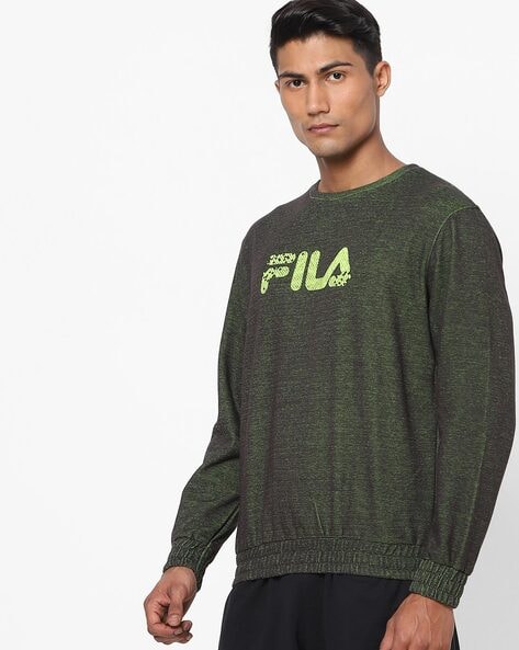 kabul etmek Güçlendirmek inşaat  Buy Green Sweatshirt & Hoodies for Men by FILA Online | Ajio.com