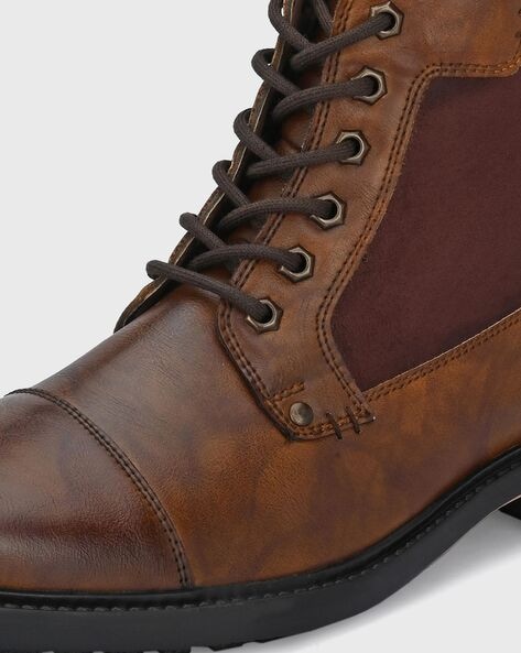 slim lace up boots