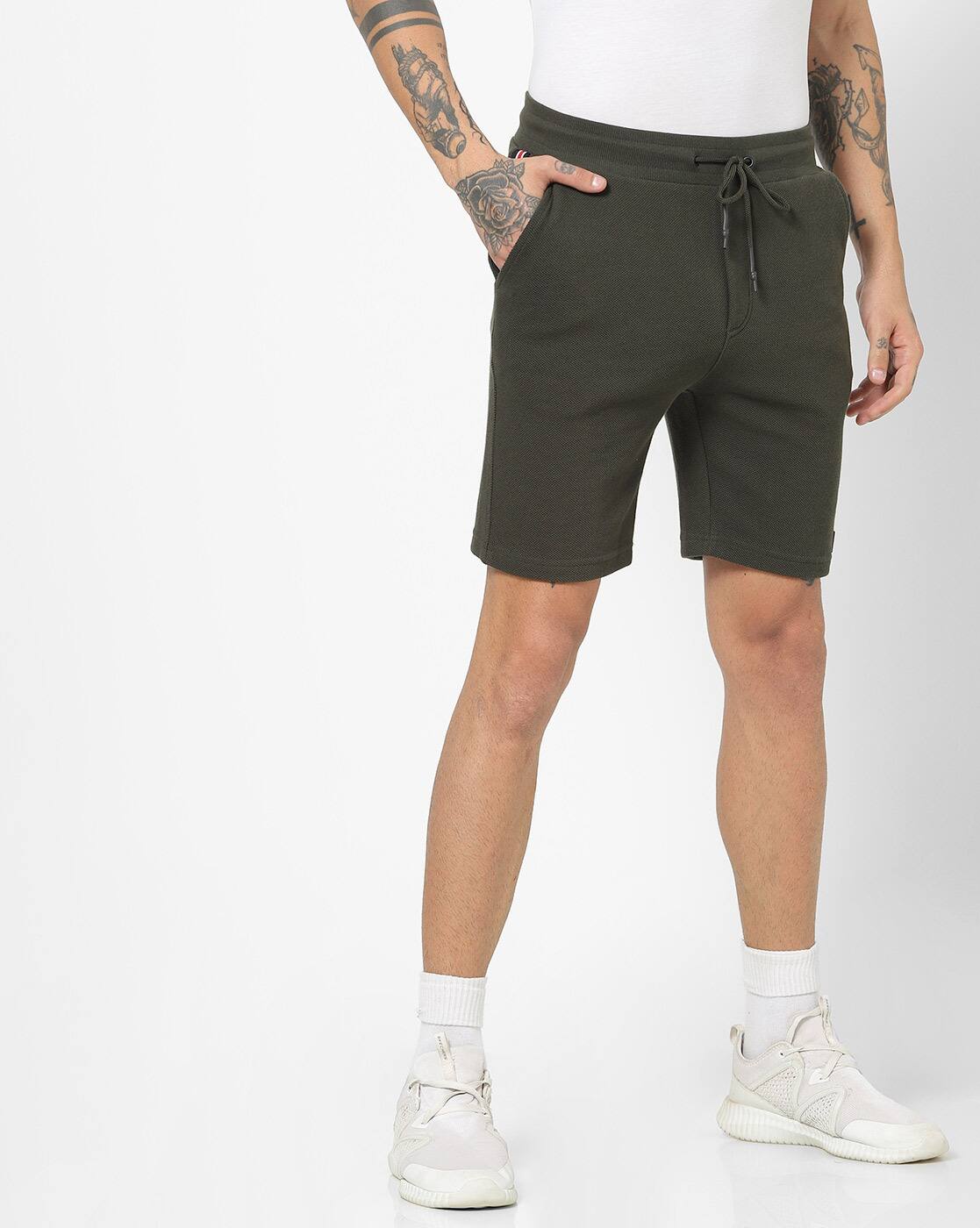 Buy Olive Green Shorts \u0026 3/4ths for Men 