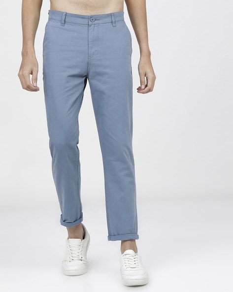 Buy Next Look Dark Blue Printed Trousers for Men Online  Tata CLiQ