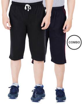Buy Black \u0026 Blue Shorts \u0026 3/4ths for 